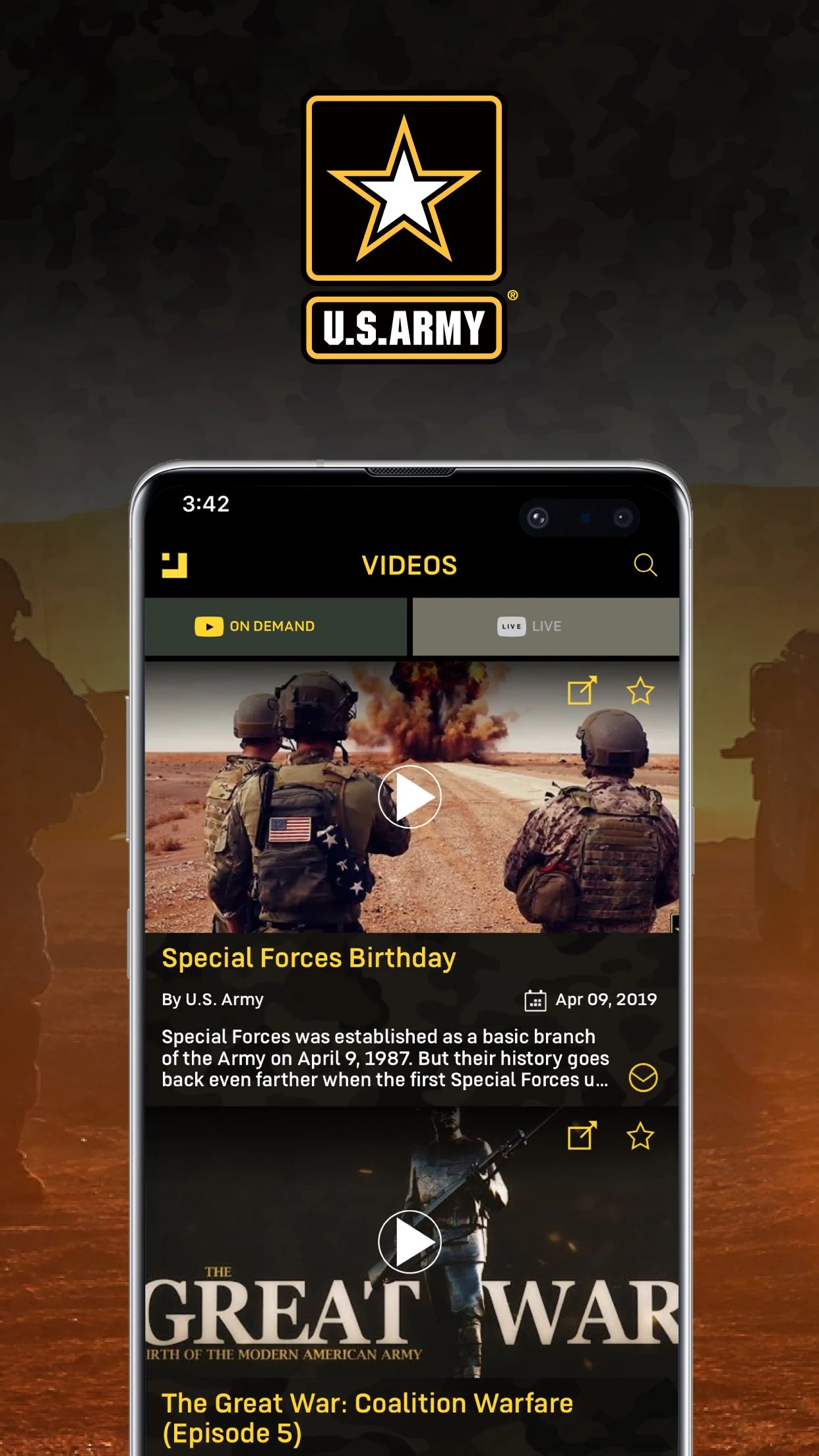U.S. Army News and Information screenshot